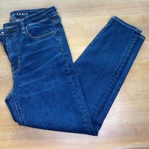 American Eagle Outfitters Next Level High Rise Blue Jeans Jeggings 8 Extra Short